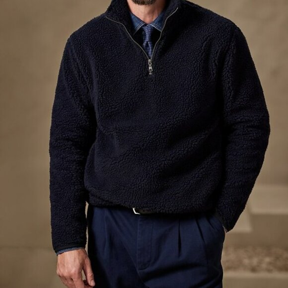 Sherpa Half-Zip Sweatshirt/Pullover - Picture 1 of 9